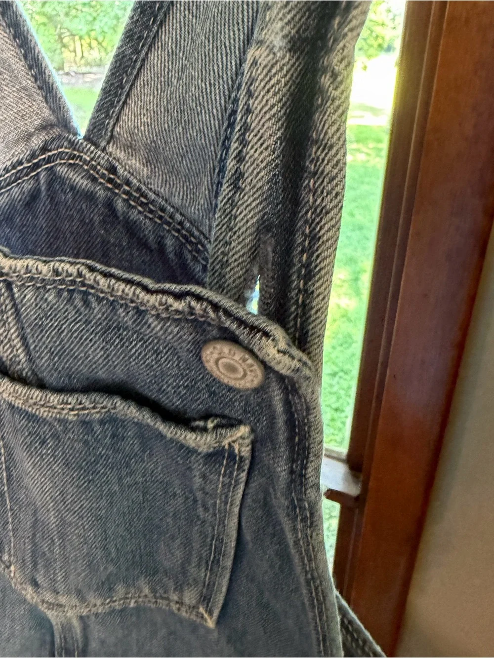 Girls Old Navy Distressed Denim Short Overalls